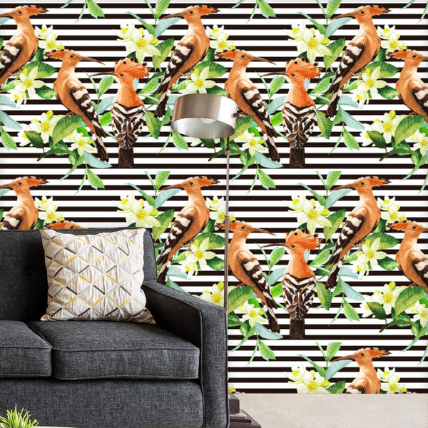 Tropical Birds, Leaves & Flowers Wallpaper Roll-Wallpapers Peel & Stick-WAL_PA-IC 5008078 IC 5008078, Animals, Art and Paintings, Asian, Birds, Black and White, Botanical, Digital, Digital Art, Drawing, Fashion, Floral, Flowers, Graphic, Illustrations, Nature, Paintings, Patterns, Scenic, Signs, Signs and Symbols, Tropical, White, Wildlife, leaves, peel, stick, vinyl, wallpaper, roll, non-pvc, self-adhesive, eco-friendly, water-repellent, scratch-resistant, pattern, animal, art, asia, background, beautiful,
