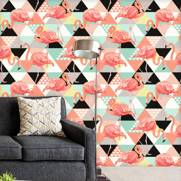 Floral Tropical Leaves & Flamingos Wallpaper Roll-Wallpapers Peel & Stick-WAL_PA-IC 5008427 IC 5008427, Abstract Expressionism, Abstracts, Animals, Art and Paintings, Birds, Black and White, Botanical, Cities, City Views, Decorative, Drawing, Fashion, Floral, Flowers, Geometric, Geometric Abstraction, Hawaiian, Illustrations, Nature, Patterns, Scenic, Semi Abstract, Signs, Signs and Symbols, Triangles, Tropical, White, Wildlife, leaves, flamingos, peel, stick, vinyl, wallpaper, roll, non-pvc, self-adhesive,