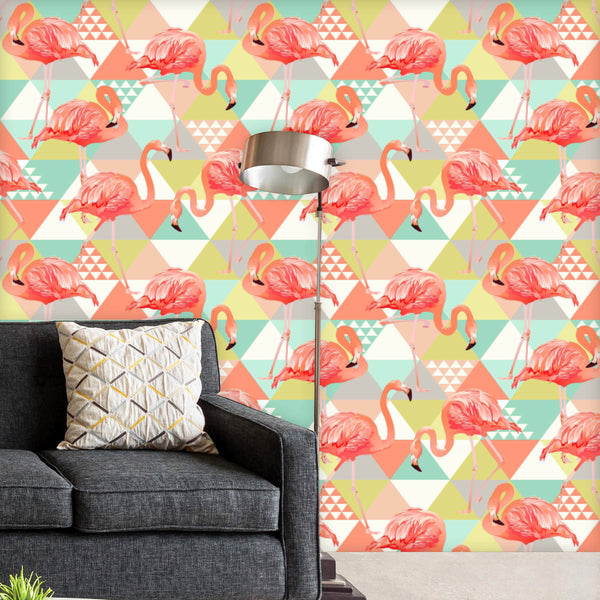 Jungle Pink Flamingos Wallpaper Roll-Wallpapers Peel & Stick-WAL_PA-IC 5008429 IC 5008429, Abstract Expressionism, Abstracts, Animals, Art and Paintings, Birds, Black and White, Botanical, Cities, City Views, Decorative, Drawing, Fashion, Floral, Flowers, Geometric, Geometric Abstraction, Hawaiian, Illustrations, Nature, Patterns, Scenic, Semi Abstract, Signs, Signs and Symbols, Tropical, White, Wildlife, jungle, pink, flamingos, peel, stick, vinyl, wallpaper, roll, non-pvc, self-adhesive, eco-friendly, wat