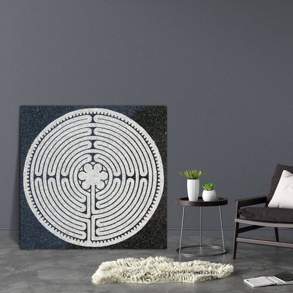 Etched Labyrinth Canvas Painting Synthetic Frame-Paintings MDF Framing-AFF_FR-IC 5000006 IC 5000006, Ancient, Art and Paintings, Circle, Dance, Geometric, Geometric Abstraction, Historical, Marble, Marble and Stone, Medieval, Music and Dance, Religion, Religious, Signs, Signs and Symbols, Spiritual, Symbols, Vintage, etched, labyrinth, canvas, painting, synthetic, frame, art, guidance, inner, journey, maze, meditate, mystic, mystical, path, peace, prayer, sacred, sign, spirit, stone, symbol, voyage, wisdom,