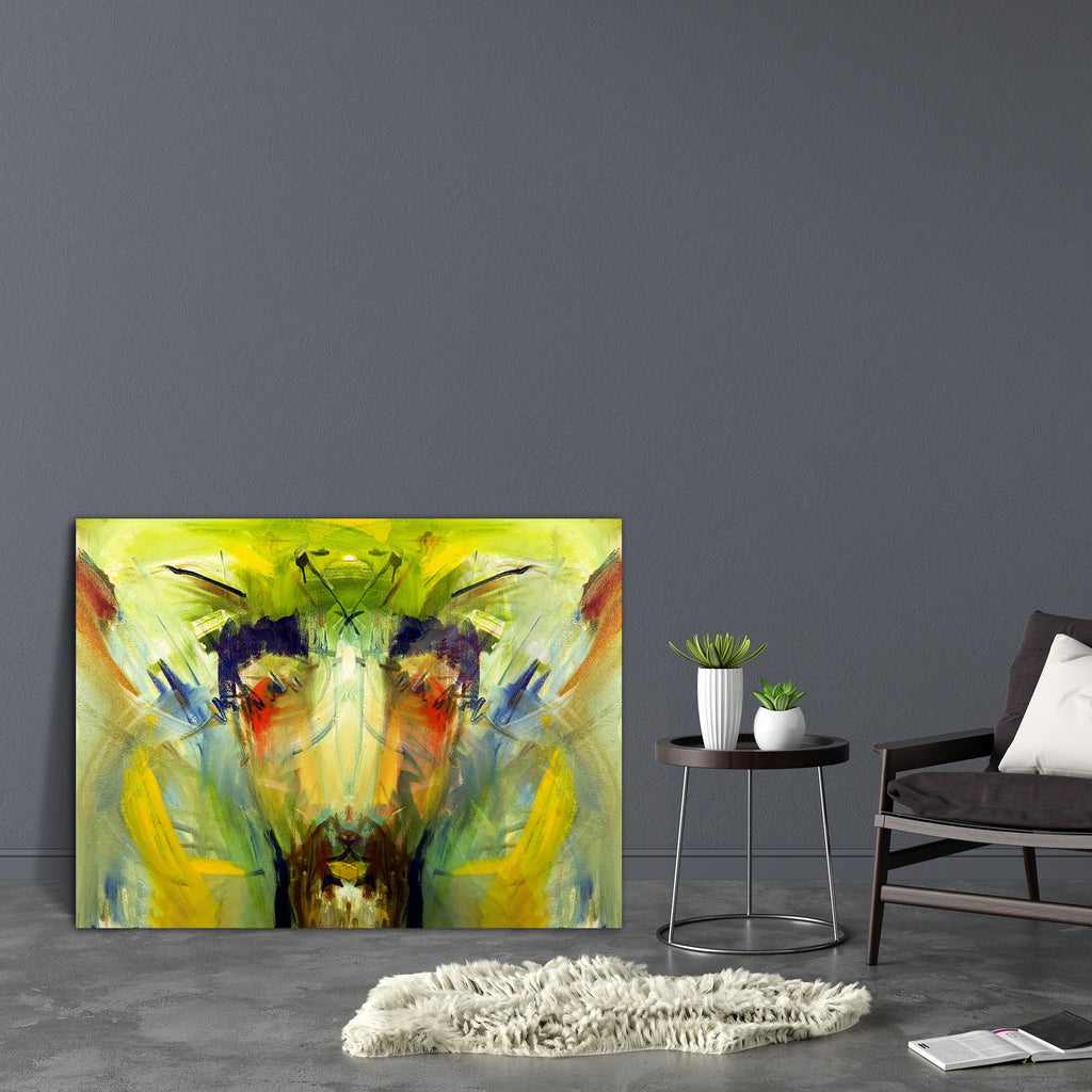 Abstract Impressionism Canvas Painting Synthetic Frame - Paintings MDF Framing - ArtzFolio.com