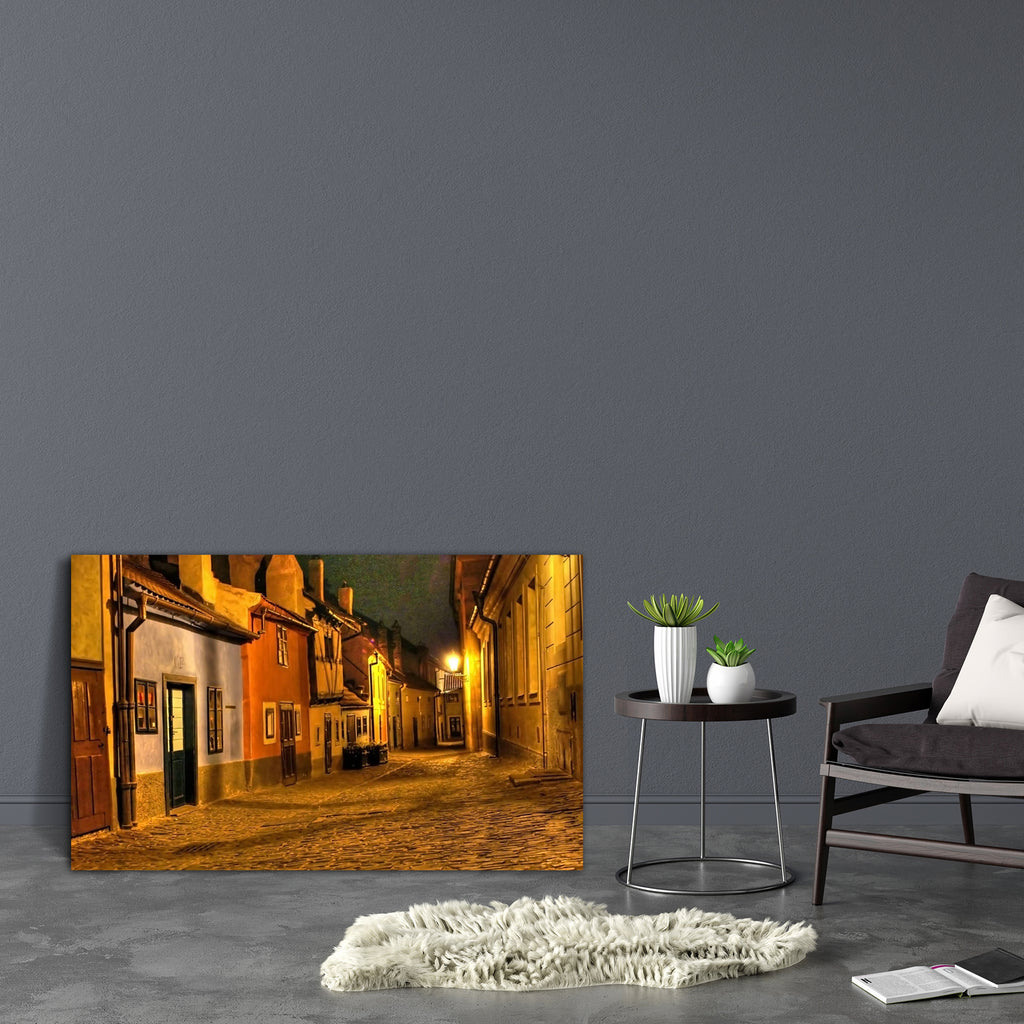 Prague Street At Night Canvas Painting Synthetic Frame-Paintings MDF Framing-AFF_FR-IC 5000022 IC 5000022, Automobiles, Cities, City Views, Marble and Stone, People, Transportation, Travel, Vehicles, prague, street, at, night, canvas, painting, synthetic, frame, attractive, bridge, brown, capital, castle, cloud, czech, czechoslovakia, eastern, europe, historic, house, lights, mysterious, mystery, mystic, old, red, republic, sky, stone, tourism, tourist, artzfolio, wall decor for living room, wall frames for