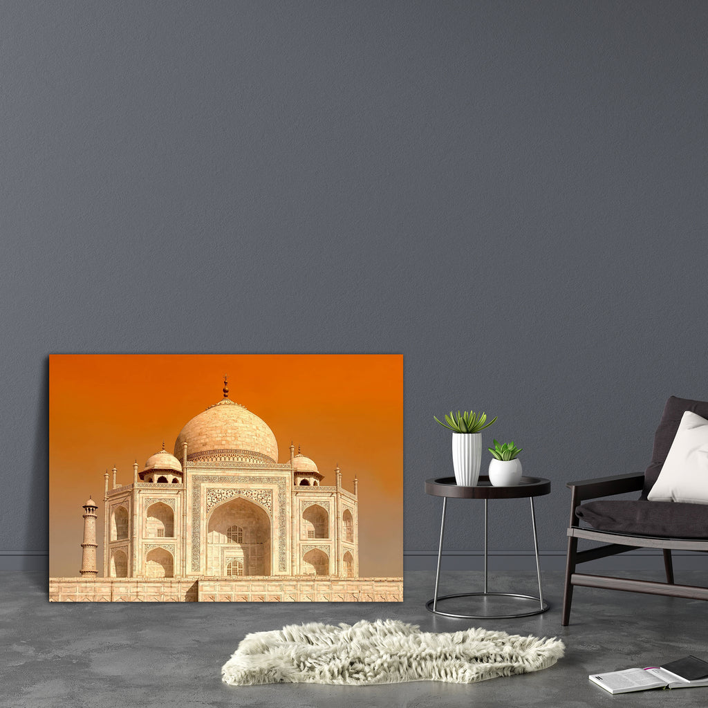Taj Mahal D1 Canvas Painting Synthetic Frame-Paintings MDF Framing-AFF_FR-IC 5000024 IC 5000024, Allah, Ancient, Arabic, Architecture, Art and Paintings, Asian, Automobiles, Black and White, Culture, Ethnic, Hinduism, Historical, Indian, Islam, Landmarks, Marble, Marble and Stone, Medieval, Mughal Art, Persian, Places, Religion, Religious, Signs and Symbols, Symbols, Traditional, Transportation, Travel, Tribal, Vehicles, Vintage, White, World Culture, taj, mahal, d1, canvas, painting, synthetic, frame, agra