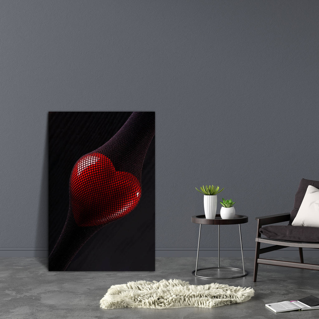 Red Heart Canvas Painting Synthetic Frame-Paintings MDF Framing-AFF_FR-IC 5000042 IC 5000042, Art and Paintings, Black, Black and White, Grid Art, Hearts, Love, Romance, red, heart, canvas, painting, synthetic, frame, affectionate, beautiful, concept, creation, dark, day, experience, grid, ideas, inside, isolated, link, passion, pull, shape, stockings, stretch, stretching, sweetheart, togetherness, valentine, artzfolio, wall decor for living room, wall frames for living room, frames for living room, wall ar