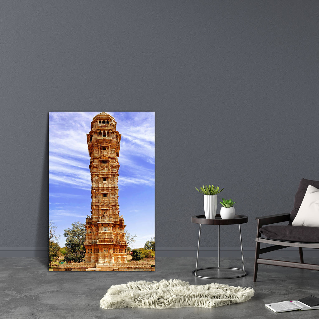 Victory Vijay Stambh Chittorgarh, India Canvas Painting Synthetic Frame-Paintings MDF Framing-AFF_FR-IC 5000046 IC 5000046, Ancient, Architecture, Asian, Hinduism, Historical, Indian, Marble and Stone, Medieval, Rajput Art, Signs and Symbols, Symbols, Vintage, victory, vijay, stambh, chittorgarh, india, canvas, painting, synthetic, frame, antique, asia, century, citadel, construction, defensive, dynasty, fort, glorious, hindu, history, monument, noble, palace, rajasthan, rajput, ruined, stone, symbol, symbo