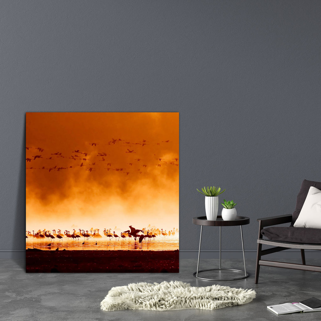 Flamingos, Kenya Canvas Painting Synthetic Frame-Paintings MDF Framing-AFF_FR-IC 5000061 IC 5000061, African, Animals, Birds, Landscapes, Nature, Patterns, Photography, Scenic, Sports, Wildlife, flamingos, kenya, canvas, painting, synthetic, frame, africa, background, beauty, color, colored, dancing, east, explorer, feeding, flamingo, flock, game, group, herd, horizontal, lake, landscape, migrating, mirrored, motion, national, outdoors, park, pattern, pink, protected, reflection, reserve, resting, safari, s