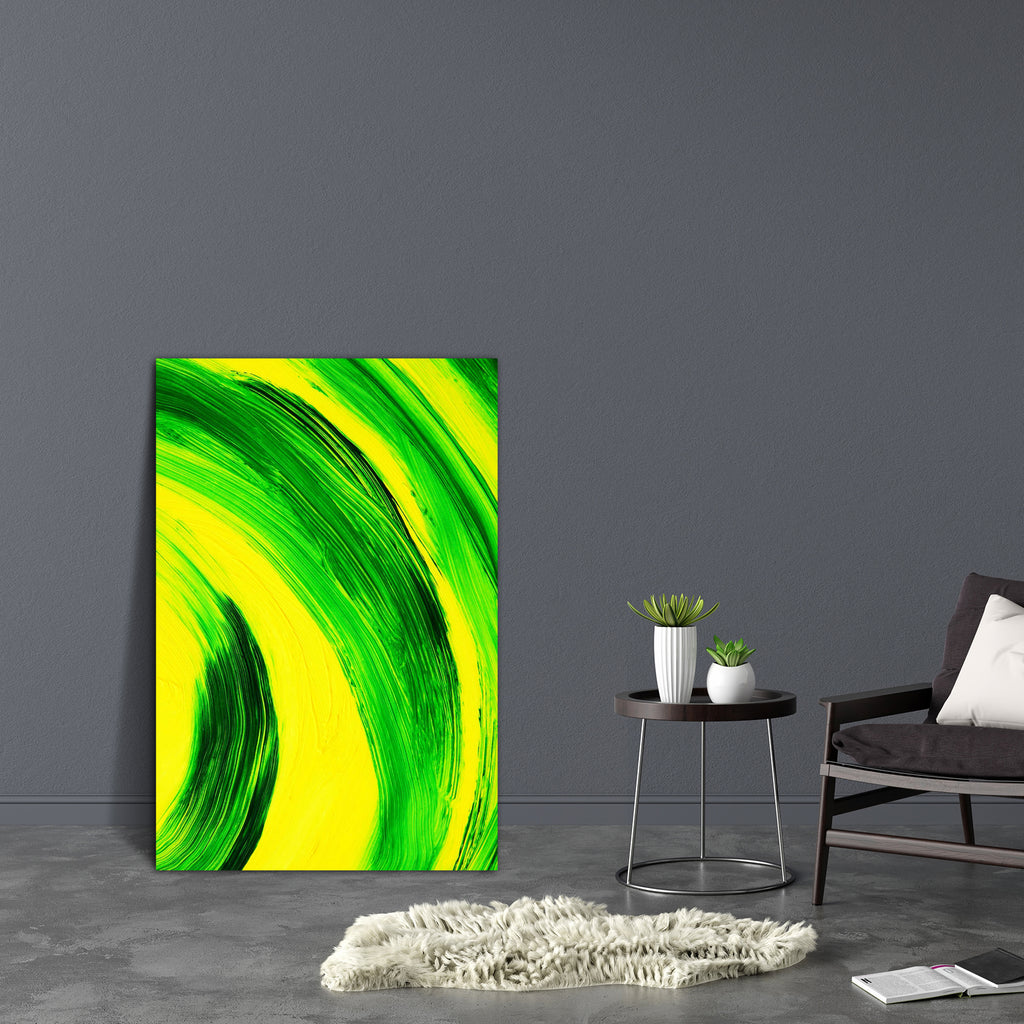 Abstract Curves Canvas Painting Synthetic Frame - Paintings MDF Framing - ArtzFolio.com