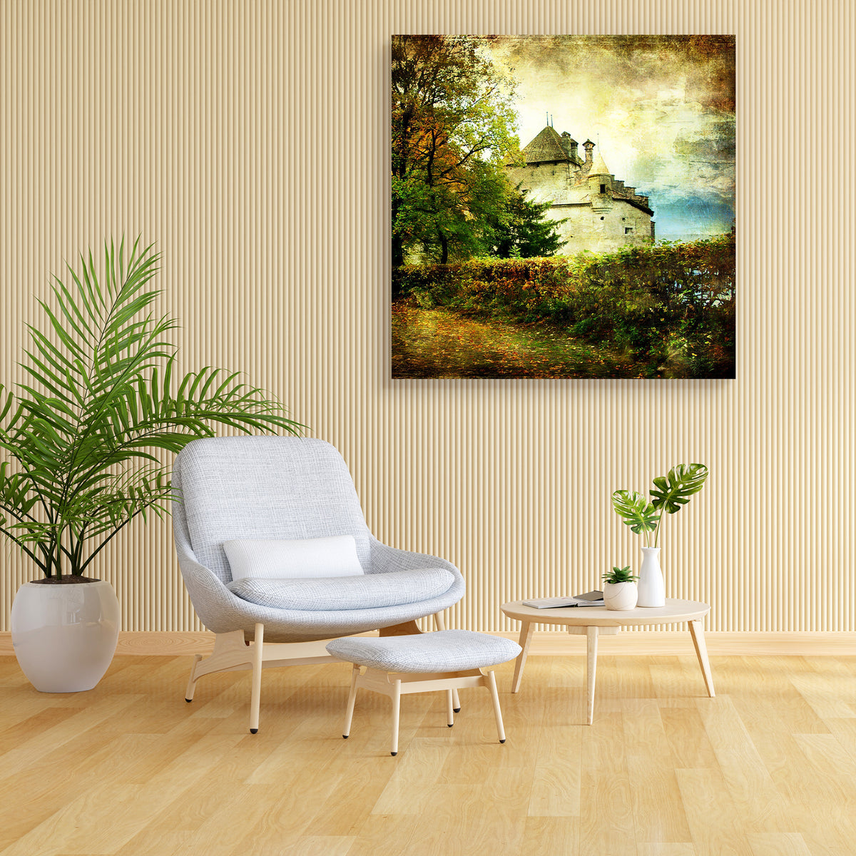 Cillion Castle D1 Canvas Painting Synthetic Frame – ArtzFolio.com