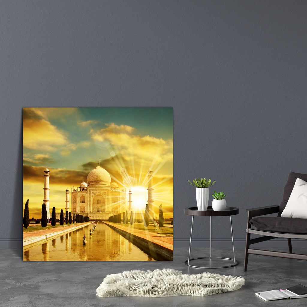 Taj Mahal Palace Canvas Painting Synthetic Frame-Paintings MDF Framing-AFF_FR-IC 5000074 IC 5000074, Allah, Arabic, Architecture, Asian, Automobiles, Indian, Islam, Marble, Marble and Stone, People, Religion, Religious, Transportation, Travel, Vehicles, taj, mahal, palace, canvas, painting, synthetic, frame, india, adventure, agra, arc, asia, beautiful, building, mausoleum, minaret, monument, temple, tourism, touristic, travelling, vacation, artzfolio, wall decor for living room, wall frames for living room