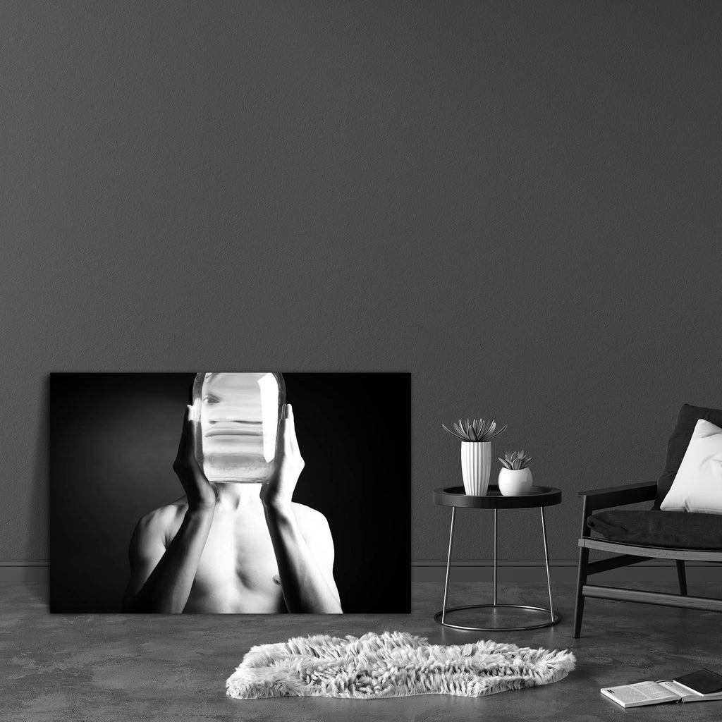 Young Man With Glass Vase Canvas Painting Synthetic Frame-Paintings MDF Framing-AFF_FR-IC 5000080 IC 5000080, Adult, Asian, Black, Black and White, Nudes, young, man, with, glass, vase, canvas, painting, synthetic, frame, athlete, beautiful, body, boy, caucasian, creative, creature, dark, distortion, drink, figure, hands, human, liquid, male, model, muscles, person, pose, pure, reflection, shoulders, sportsman, stand, strange, strong, studio, ugly, unusual, vessel, water, artzfolio, wall decor for living ro