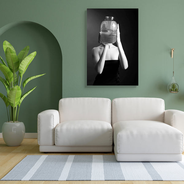 Young Woman With Vase Canvas Painting Synthetic Frame-Paintings MDF Framing-AFF_FR-IC 5000081 IC 5000081, Adult, Asian, Black, Black and White, Nudes, young, woman, with, vase, canvas, painting, for, bedroom, living, room, engineered, wood, frame, athlete, bank, beautiful, body, caucasian, clothes, creative, creature, dark, distortion, drink, elegant, female, figure, girl, glass, hands, human, lips, liquid, model, person, pose, reflection, shoulders, stand, strange, studio, ugly, unusual, vessel, water, art