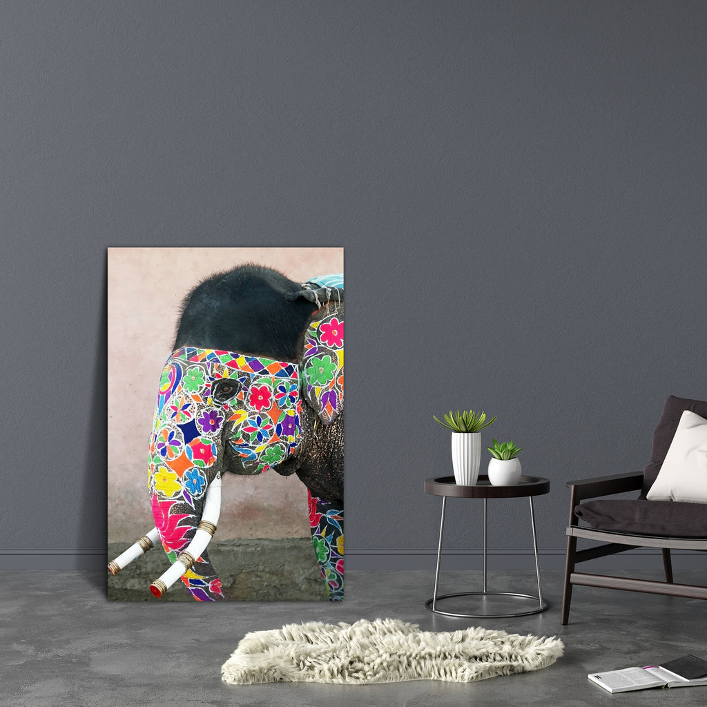 Elephant Festival, Jaipur, India Canvas Painting Synthetic Frame-Paintings MDF Framing-AFF_FR-IC 5000084 IC 5000084, Animals, Asian, Culture, Ethnic, Festivals, Festivals and Occasions, Festive, Hinduism, Indian, Traditional, Tribal, World Culture, elephant, festival, jaipur, india, canvas, painting, synthetic, frame, holi, animal, asia, color, colorful, colour, colourful, cultural, decorated, event, hindu, mammal, ornate, pachyderm, painted, rajasthan, trunk, tusk, artzfolio, wall decor for living room, wa