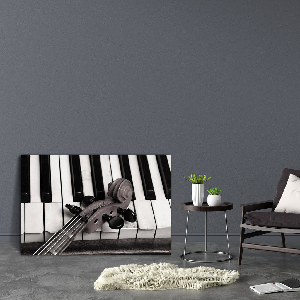 Old Piano & Violin Canvas Painting Synthetic Frame-Paintings MDF Framing-AFF_FR-IC 5000104 IC 5000104, Ancient, Art and Paintings, Black, Black and White, Historical, Medieval, Music, Music and Musical Instruments, Musical Instruments, Retro, Vintage, White, Wooden, old, piano, violin, canvas, painting, synthetic, frame, acoustic, alto, antique, arm, art, audio, broken, chord, classic, compose, concept, detail, ebony, end, harmony, head, instrument, instrumental, ivory, key, lines, macro, melodic, melody, m