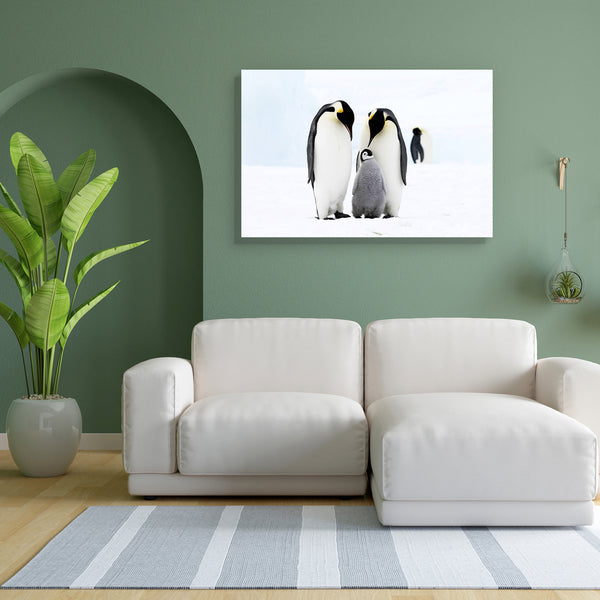 Penguins, Antarctica Canvas Painting Synthetic Frame-Paintings MDF Framing-AFF_FR-IC 5000118 IC 5000118, Animals, Birds, Nature, Scenic, Wildlife, penguins, antarctica, canvas, painting, for, bedroom, living, room, engineered, wood, frame, penguin, emperor, animal, arctic, bird, cold, freeze, frozen, ice, polar, pole, snow, vertical, winter, artzfolio, wall decor for living room, wall frames for living room, frames for living room, wall art, canvas painting, wall frame, scenery, panting, paintings for livin