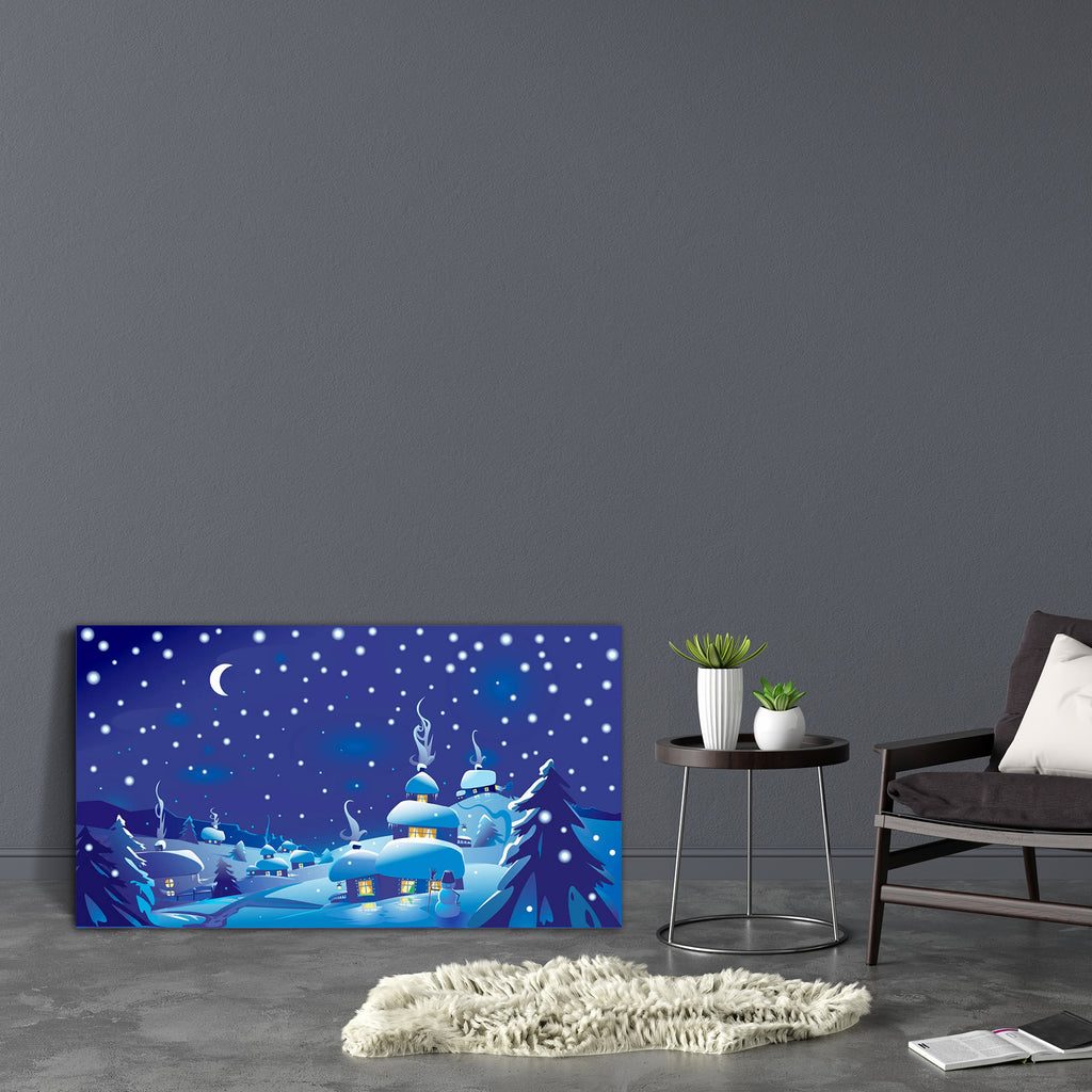 Merry Christmas D1 Canvas Painting Synthetic Frame-Paintings MDF Framing-AFF_FR-IC 5000128 IC 5000128, Christianity, Decorative, Holidays, Landscapes, Nature, Scenic, Seasons, Signs, Signs and Symbols, Skylines, merry, christmas, d1, canvas, painting, synthetic, frame, landscape, snowman, background, blue, card, celebrate, celebration, cold, creative, december, design, element, eve, happy, holiday, home, house, ice, image, light, moon, new, night, paint, plant, santa, season, seasonal, skyline, snow, snowfa