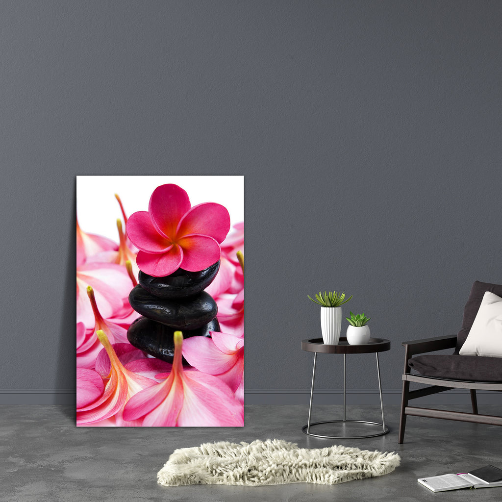 Pink Frangipani Flowers Canvas Painting Synthetic Frame-Paintings MDF Framing-AFF_FR-IC 5000129 IC 5000129, Black, Black and White, Botanical, Floral, Flowers, Nature, Scenic, Still Life, Tropical, pink, frangipani, canvas, painting, synthetic, frame, balance, beauty, calm, color, flower, peaceful, spa, stack, still, life, vertical, zen, artzfolio, wall decor for living room, wall frames for living room, frames for living room, wall art, canvas painting, wall frame, scenery, panting, paintings for living ro