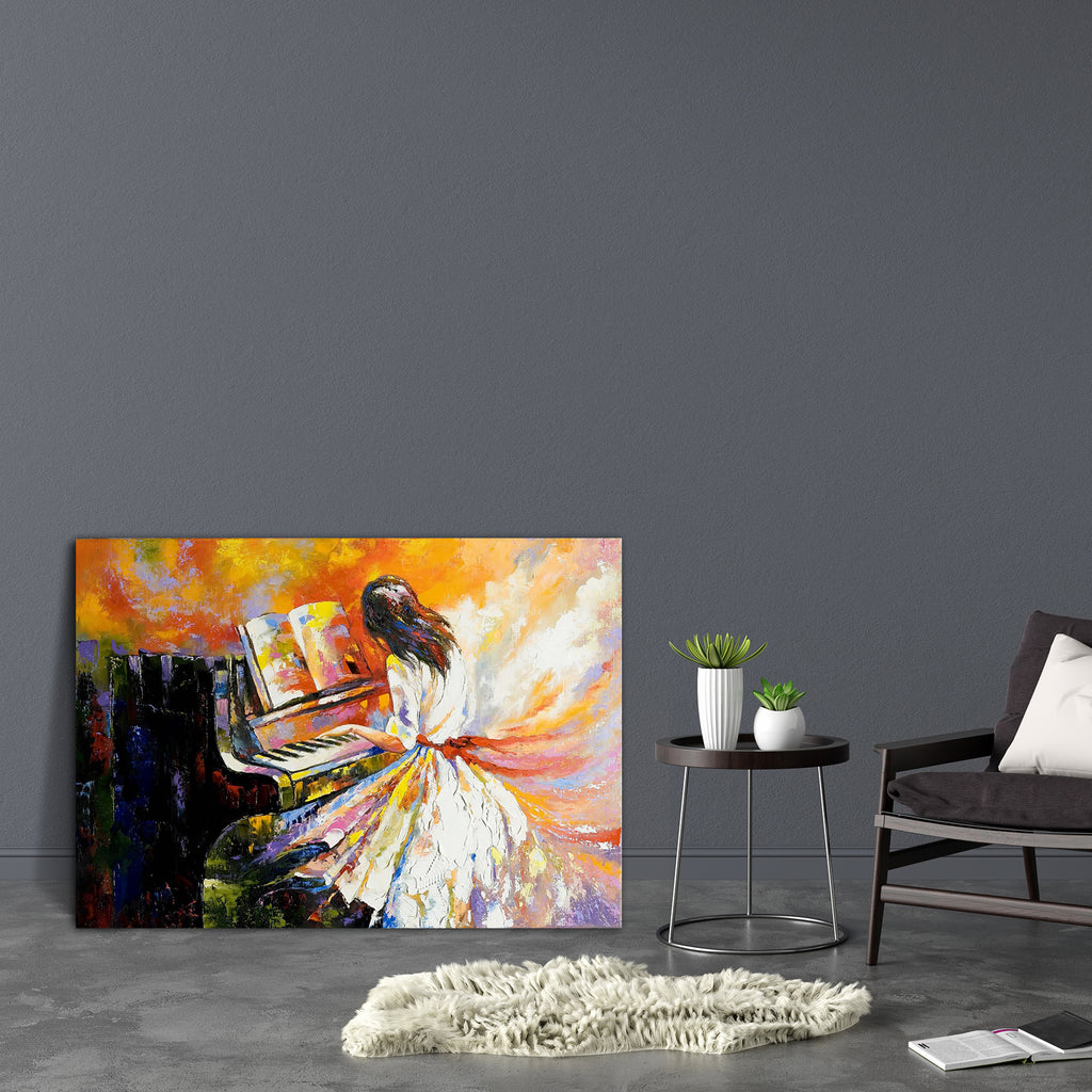 Girl Playing On The Piano Canvas Painting Synthetic Frame-Paintings MDF Framing-AFF_FR-IC 5000130 IC 5000130, Art and Paintings, Drawing, Impressionism, Music, Music and Dance, Music and Musical Instruments, Paintings, Sports, girl, playing, on, the, piano, canvas, painting, synthetic, frame, oil, pianist, grand, keys, framework, game, notes, picture, artzfolio, wall decor for living room, wall frames for living room, frames for living room, wall art, canvas painting, wall frame, scenery, panting, paintings