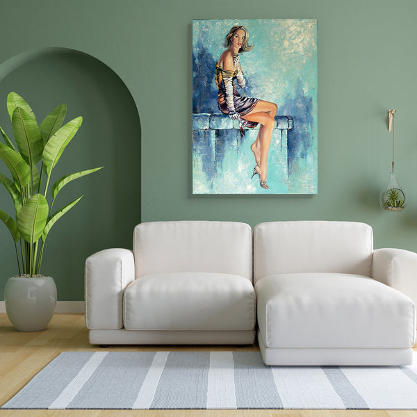 Figurative Girl Art Canvas Painting Synthetic Frame-Paintings MDF Framing-AFF_FR-IC 5000131 IC 5000131, Art and Paintings, Drawing, Paintings, Wine, figurative, girl, art, canvas, painting, for, bedroom, living, room, engineered, wood, frame, oil, woman, artist, autumn, brush, cigarette, framework, glass, mood, party, picture, rest, sits, artzfolio, wall decor for living room, wall frames for living room, frames for living room, wall art, canvas painting, wall frame, scenery, panting, paintings for living r