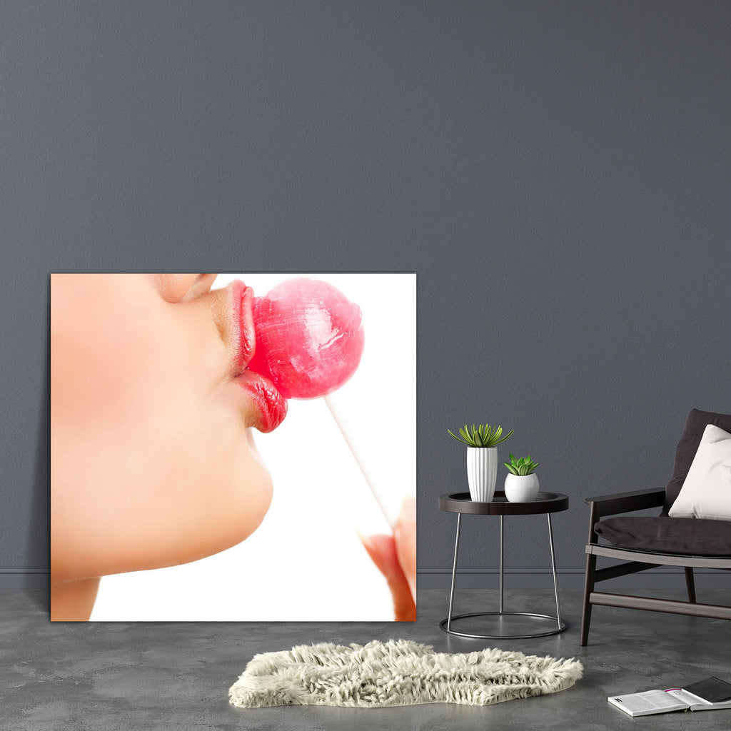 Woman With Sweet Sugar Candy Canvas Painting Synthetic Frame-Paintings MDF Framing-AFF_FR-IC 5000132 IC 5000132, Adult, Asian, Black and White, Cuisine, Fashion, Food, Food and Beverage, Food and Drink, Individuals, Pop Art, Portraits, White, woman, with, sweet, sugar, candy, canvas, painting, synthetic, frame, attractive, beautiful, beauty, bright, caucasian, charming, closeup, colorful, cute, delight, desire, eat, enjoy, face, fingers, girl, hand, happy, human, isolated, kiss, lips, lollipop, makeup, mode