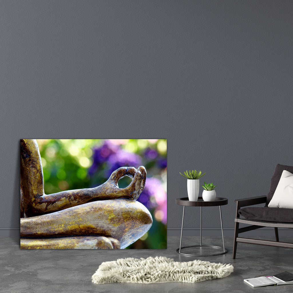 Om Chant D1 Canvas Painting Synthetic Frame-Paintings MDF Framing-AFF_FR-IC 5000143 IC 5000143, Others, om, chant, d1, canvas, painting, synthetic, frame, yoga, zen, blurred, closeup, detail, gold, golden, hand, gesture, outside, recreation, relax, statue, violet, wellness, artzfolio, wall decor for living room, wall frames for living room, frames for living room, wall art, canvas painting, wall frame, scenery, panting, paintings for living room, framed wall art, wall painting, scenery painting, framed wall