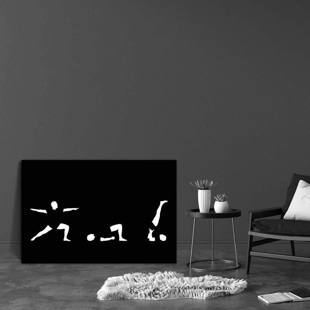 Yoga Poses D1 Canvas Painting Synthetic Frame-Paintings MDF Framing-AFF_FR-IC 5000147 IC 5000147, Black, Black and White, Illustrations, White, yoga, poses, d1, canvas, painting, synthetic, frame, arms, balance, body, head, illustration, legs, manipulation, meditation, mind, power, relaxation, silhouettes, stability, strength, stretching, three, workout, artzfolio, wall decor for living room, wall frames for living room, frames for living room, wall art, canvas painting, wall frame, scenery, panting, painti