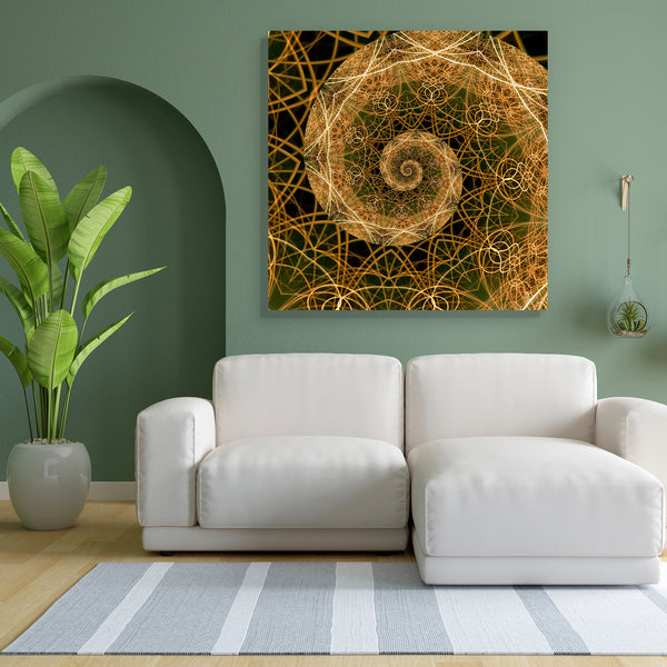 Golden Ratio Canvas Painting Synthetic Frame-Paintings MDF Framing-AFF_FR-IC 5000153 IC 5000153, Abstract Expressionism, Abstracts, Art and Paintings, Patterns, Semi Abstract, golden, ratio, canvas, painting, for, bedroom, living, room, engineered, wood, frame, fibonacci, spiral, sequence, abstract, angle, art, arts, backdrop, background, circling, circular, coil, coiled, corkscrew, crazy, curled, divine, fractal, glowing, gold, green, intricate, lines, math, mathematics, mean, number, orange, pattern, prop