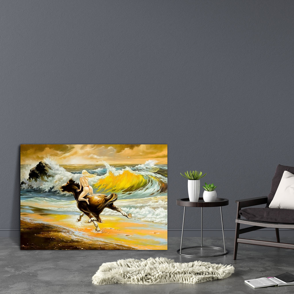 Girl Skipping On A Horse Canvas Painting Synthetic Frame-Paintings MDF Framing-AFF_FR-IC 5000157 IC 5000157, Art and Paintings, Drawing, Paintings, girl, skipping, on, a, horse, canvas, painting, synthetic, frame, oil, artist, beautifully, coast, decline, imagination, sea, sky, storm, sun, water, waves, artzfolio, wall decor for living room, wall frames for living room, frames for living room, wall art, canvas painting, wall frame, scenery, panting, paintings for living room, framed wall art, wall painting,