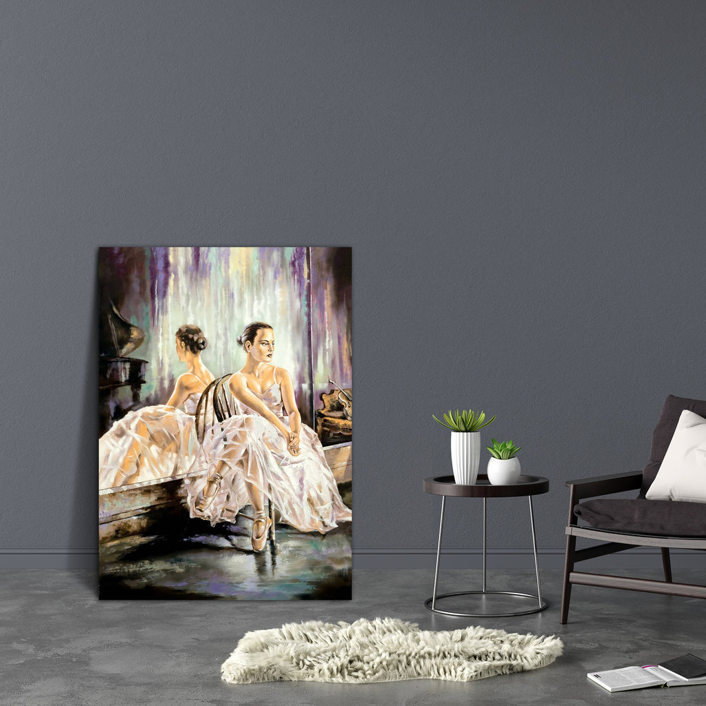 Ballerina Sitting Near Mirror Canvas Painting Synthetic Frame-Paintings MDF Framing-AFF_FR-IC 5000159 IC 5000159, Art and Paintings, Drawing, Geometric Abstraction, Nature, Paintings, Scenic, ballerina, sitting, near, mirror, canvas, painting, synthetic, frame, oil, abstraction, art, artist, brushes, color, dancer, dress, interior, model, nostalgia, paints, performance, picture, reflection, registration, sight, violin, artzfolio, wall decor for living room, wall frames for living room, frames for living roo