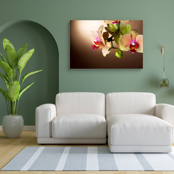 Dotted Orchid Canvas Painting Synthetic Frame-Paintings MDF Framing-AFF_FR-IC 5000164 IC 5000164, Botanical, Decorative, Floral, Flowers, Love, Nature, Patterns, Romance, Scenic, Signs, Signs and Symbols, Tropical, dotted, orchid, canvas, painting, for, bedroom, living, room, engineered, wood, frame, orchids, background, beautiful, beauty, bloom, blossom, border, botany, branch, bright, brown, bud, close, closeup, color, day, design, exotic, flora, flower, fragility, fresh, freshness, gift, horizontal, isol