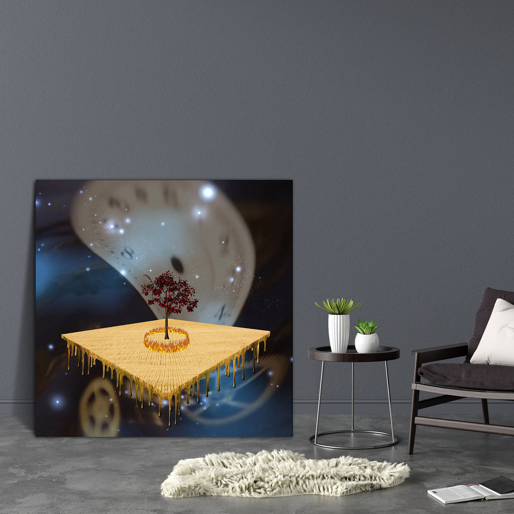 Abstract Surreal Canvas Painting Synthetic Frame - Paintings MDF Framing - ArtzFolio.com