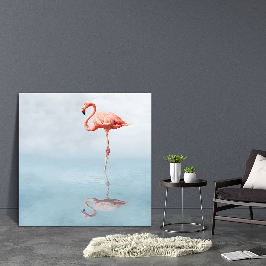 Flamingo In Water Canvas Painting Synthetic Frame-Paintings MDF Framing-AFF_FR-IC 5000191 IC 5000191, Birds, flamingo, in, water, canvas, painting, synthetic, frame, flamingos, bird, exotic, graceful, peace, reflection, slender, tranquility, artzfolio, wall decor for living room, wall frames for living room, frames for living room, wall art, canvas painting, wall frame, scenery, panting, paintings for living room, framed wall art, wall painting, scenery painting, framed wall painting, scenery for wall with 