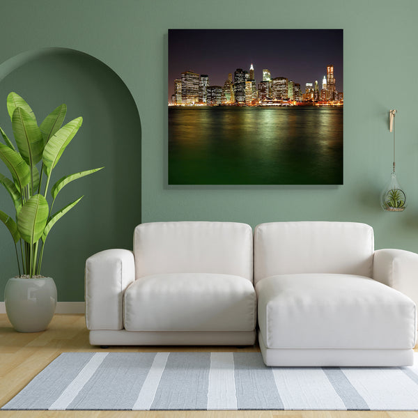 Manhattan In New York City, USA Canvas Painting Synthetic Frame-Paintings MDF Framing-AFF_FR-IC 5000193 IC 5000193, Architecture, Business, Cities, City Views, Landmarks, Places, Skylines, Urban, manhattan, in, new, york, city, usa, canvas, painting, for, bedroom, living, room, engineered, wood, frame, attraction, beauty, brooklyn, building, cityscape, commercial, district, famous, financial, landmark, light, lower, metropolitan, night, ny, nyc, office, popular, reflected, reflection, river, scenery, seapor