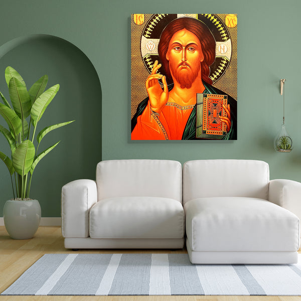 Jesus Christ D2 Canvas Painting Synthetic Frame-Paintings MDF Framing-AFF_FR-IC 5000199 IC 5000199, Ancient, Art and Paintings, Christianity, Historical, Jesus, Medieval, Paintings, Religion, Religious, Signs, Signs and Symbols, Spiritual, Vintage, christ, d2, canvas, painting, for, bedroom, living, room, engineered, wood, frame, art, bible, christian, church, concept, design, faith, god, holy, hope, image, old, paint, peace, picture, prayer, wallpaper, artzfolio, wall decor for living room, wall frames for