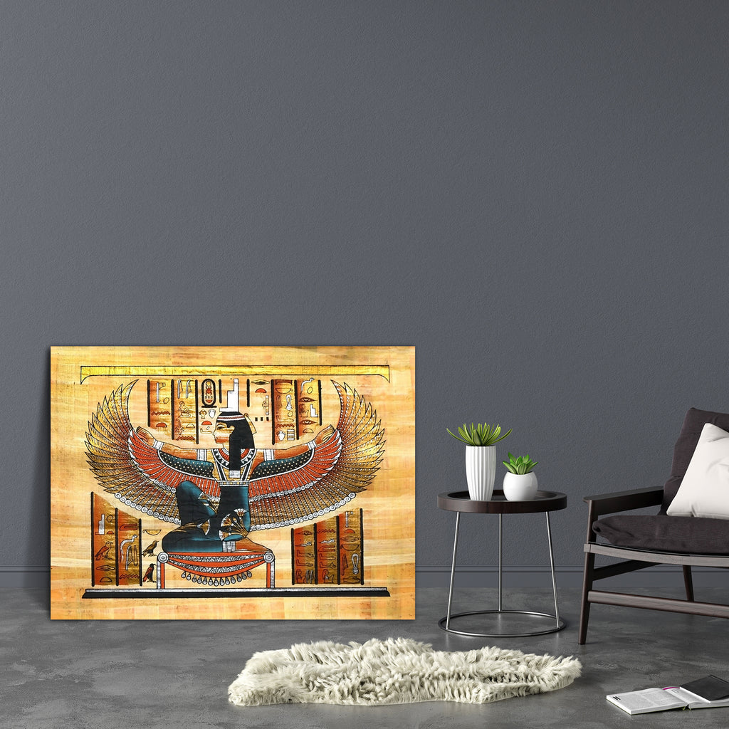 Papyrus From Egypt D2 Canvas Painting Synthetic Frame-Paintings MDF Framing-AFF_FR-IC 5000213 IC 5000213, African, Culture, Ethnic, Eygptian, Religion, Religious, Traditional, Tribal, World Culture, papyrus, from, egypt, d2, canvas, painting, synthetic, frame, isis, goddess, africa, arabia, cairo, cave, hathor, hieroglyph, hieroglyphics, image, old, osiris, painted, pharaoh, queen, scribe, temple, artzfolio, wall decor for living room, wall frames for living room, frames for living room, wall art, canvas pa