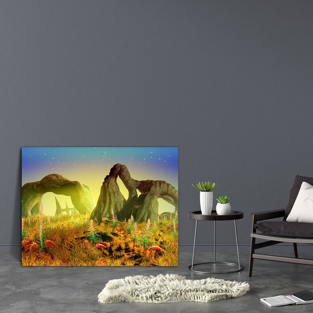 An Eerie Green Glow Permeates the Alien Landscape Canvas Painting Synthetic Frame-Paintings MDF Framing-AFF_FR-IC 5000235 IC 5000235, 3D, Landscapes, Scenic, an, eerie, green, glow, permeates, the, alien, landscape, canvas, painting, synthetic, frame, this, render, artzfolio, wall decor for living room, wall frames for living room, frames for living room, wall art, canvas painting, wall frame, scenery, panting, paintings for living room, framed wall art, wall painting, scenery painting, framed wall painting