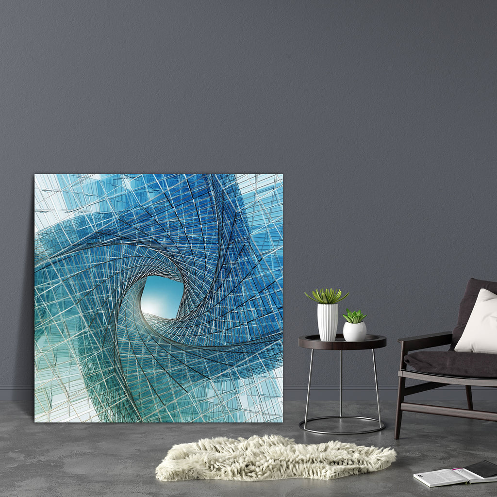 Abstract Tunnel Canvas Painting Synthetic Frame - Paintings MDF Framing - ArtzFolio.com