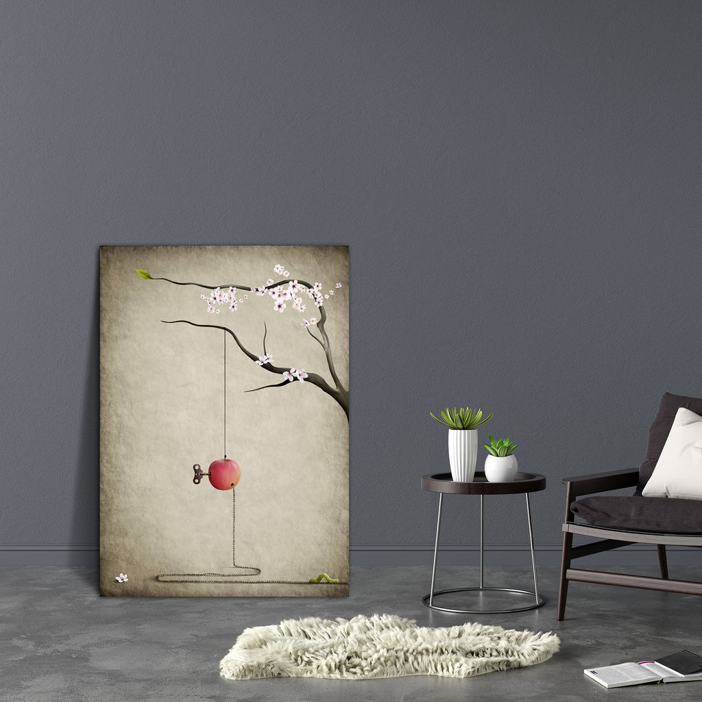 Apple Branch & The Worm Canvas Painting Synthetic Frame-Paintings MDF Framing-AFF_FR-IC 5000265 IC 5000265, Art and Paintings, Botanical, Fantasy, Floral, Flowers, Holidays, Illustrations, Nature, Realism, Surrealism, apple, branch, the, worm, canvas, painting, synthetic, frame, surreal, dream, sadness, create, poster, art, background, card, catch, compliment, concept, congratulate, connection, creation, fairy, figure, flower, gray, greetings, hole, holiday, home, illustration, key, loneliness, play, road, 