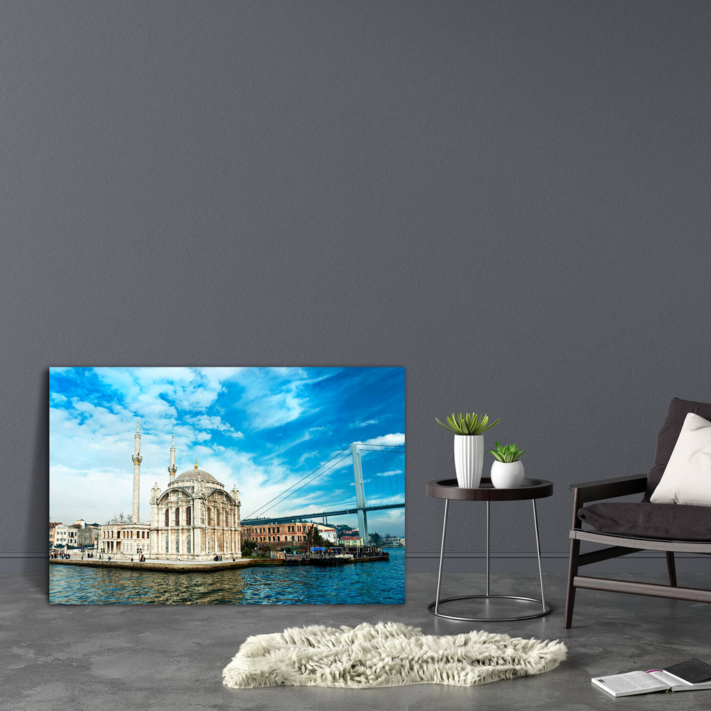 Ortakoy Mosque & Bosphorus Bridge, Istanbul, Turkey Canvas Painting Synthetic Frame-Paintings MDF Framing-AFF_FR-IC 5000275 IC 5000275, Allah, Ancient, Arabic, Architecture, Asian, Automobiles, Cities, City Views, Culture, Ethnic, Historical, Islam, Landmarks, Landscapes, Medieval, Places, Scenic, Traditional, Transportation, Travel, Tribal, Turkish, Urban, Vehicles, Vintage, World Culture, ortakoy, mosque, bosphorus, bridge, istanbul, turkey, canvas, painting, synthetic, frame, architectural, asia, blue, c