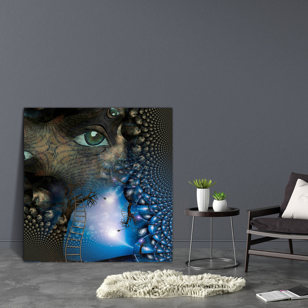 Surreal Human Elements Canvas Painting Synthetic Frame-Paintings MDF Framing-AFF_FR-IC 5000279 IC 5000279, Abstract Expressionism, Abstracts, Art and Paintings, Astronomy, Conceptual, Cosmology, Figurative, Nature, Realism, Religion, Religious, Scenic, Semi Abstract, Space, Spiritual, Stars, Surrealism, surreal, human, elements, canvas, painting, synthetic, frame, abstract, eye, allegory, art, artistic, believe, cloud, concentrate, concentration, concept, conscious, dada, dali, door, doorway, dream, dreamsc