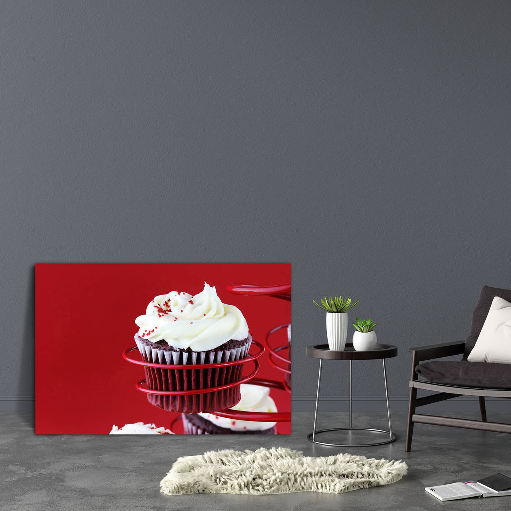 Red Velvet Cupcake Image Canvas Painting Synthetic Frame-Paintings MDF Framing-AFF_FR-IC 5000286 IC 5000286, Black and White, Cuisine, Food, Food and Beverage, Food and Drink, Love, Photography, Romance, Space, White, red, velvet, cupcake, image, canvas, painting, synthetic, frame, cupcakes, baked, goods, buttercream, cake, stand, cakes, cakestand, candies, candy, chocolate, color, copy, copyspace, cream, cheese, dessert, focus, on, foreground, horizontal, icing, indoors, nobody, photo, picture, background,