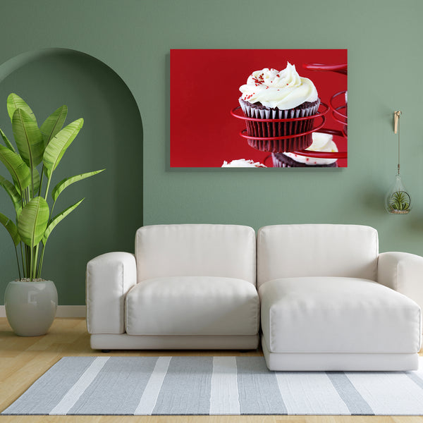 Red Velvet Cupcake Image Canvas Painting Synthetic Frame-Paintings MDF Framing-AFF_FR-IC 5000286 IC 5000286, Black and White, Cuisine, Food, Food and Beverage, Food and Drink, Love, Photography, Romance, Space, White, red, velvet, cupcake, image, canvas, painting, for, bedroom, living, room, engineered, wood, frame, cupcakes, baked, goods, buttercream, cake, stand, cakes, cakestand, candies, candy, chocolate, color, copy, copyspace, cream, cheese, dessert, focus, on, foreground, horizontal, icing, indoors, 