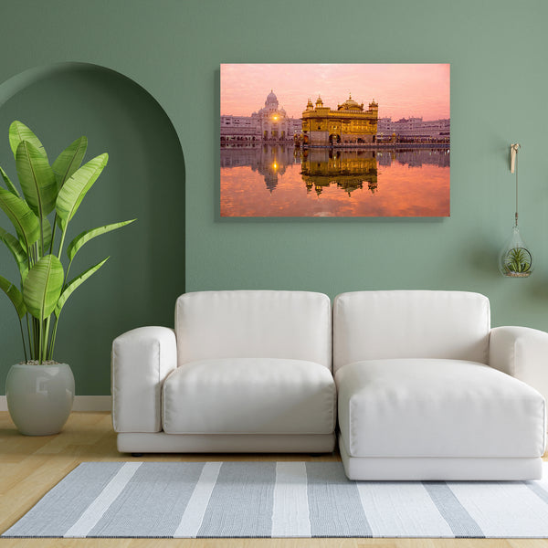 Golden Temple Amritsar India Canvas Painting Synthetic Frame-Paintings MDF Framing-AFF_FR-IC 5000287 IC 5000287, Ancient, Architecture, Asian, Birds, Cities, City Views, Culture, Ethnic, Historical, Indian, Medieval, Panorama, Religion, Religious, Sikhism, Spiritual, Sunsets, Traditional, Tribal, Urban, Vintage, World Culture, golden, temple, amritsar, india, canvas, painting, for, bedroom, living, room, engineered, wood, frame, armed, forces, asia, and, ethnicities, building, activity, exterior, church, cl