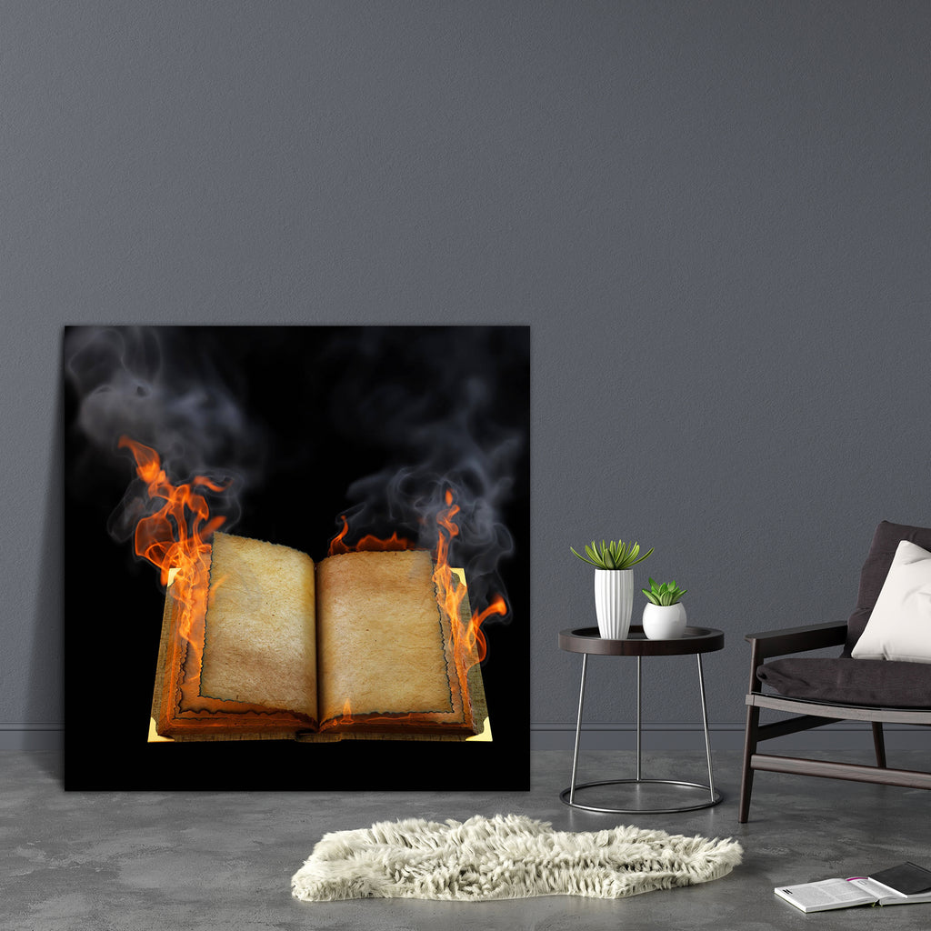 Open Book In The Flame Canvas Painting Synthetic Frame-Paintings MDF Framing-AFF_FR-IC 5000296 IC 5000296, Abstract Expressionism, Abstracts, Ancient, Books, Calligraphy, Education, Historical, Medieval, Patterns, Schools, Semi Abstract, Signs, Signs and Symbols, Space, Universities, Vintage, open, book, in, the, flame, canvas, painting, synthetic, frame, old, magic, cover, abstract, antique, backgrounds, blank, brown, burning, clean, color, concepts, copy, damaged, design, dirty, document, effect, empty, f