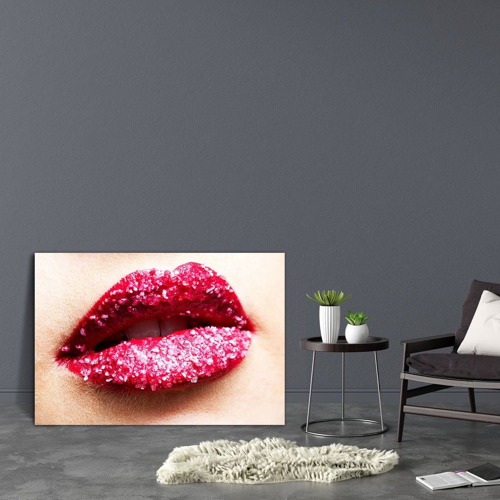 Sugar Red Lips Canvas Painting Synthetic Frame-Paintings MDF Framing-AFF_FR-IC 5000309 IC 5000309, Art and Paintings, Love, Romance, sugar, red, lips, canvas, painting, synthetic, frame, allure, appeal, art, beautiful, beauty, close, up, cosmetics, desire, face, female, femininity, glamor, glamour, gloss, glossy, hot, kiss, lipstick, make, model, mouth, passion, pose, pout, shiny, skin, sweet, temptation, valentine, woman, artzfolio, wall decor for living room, wall frames for living room, frames for living