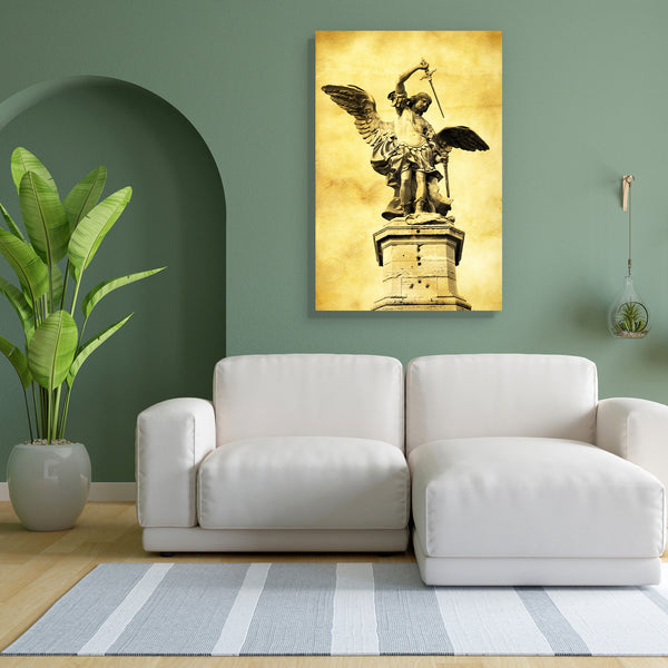 Saint Michael, Rome Italy Canvas Painting Synthetic Frame-Paintings MDF Framing-AFF_FR-IC 5000313 IC 5000313, Ancient, Architecture, Art and Paintings, Christianity, Historical, Italian, Jesus, Landmarks, Medieval, Places, Religion, Religious, Retro, Vintage, saint, michael, rome, italy, canvas, painting, for, bedroom, living, room, engineered, wood, frame, angel, antique, armour, art, beautiful, card, castle, christian, europe, european, famous, historic, history, holy, landmark, light, monument, old, outd