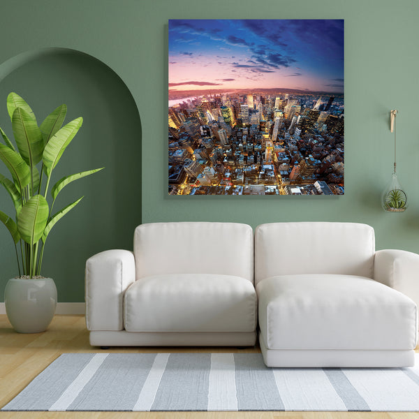 Big Apple After Sunset, Manhattan, USA Canvas Painting Synthetic Frame-Paintings MDF Framing-AFF_FR-IC 5000316 IC 5000316, American, Architecture, Cities, City Views, Skylines, Sunrises, Sunsets, Urban, big, apple, after, sunset, manhattan, usa, canvas, painting, for, bedroom, living, room, engineered, wood, frame, city, new, york, cityscape, skyline, night, building, buildings, sky, empire, state, street, aerial, america, avenue, built, crowded, district, downtown, exterior, high, large, life, light, looki