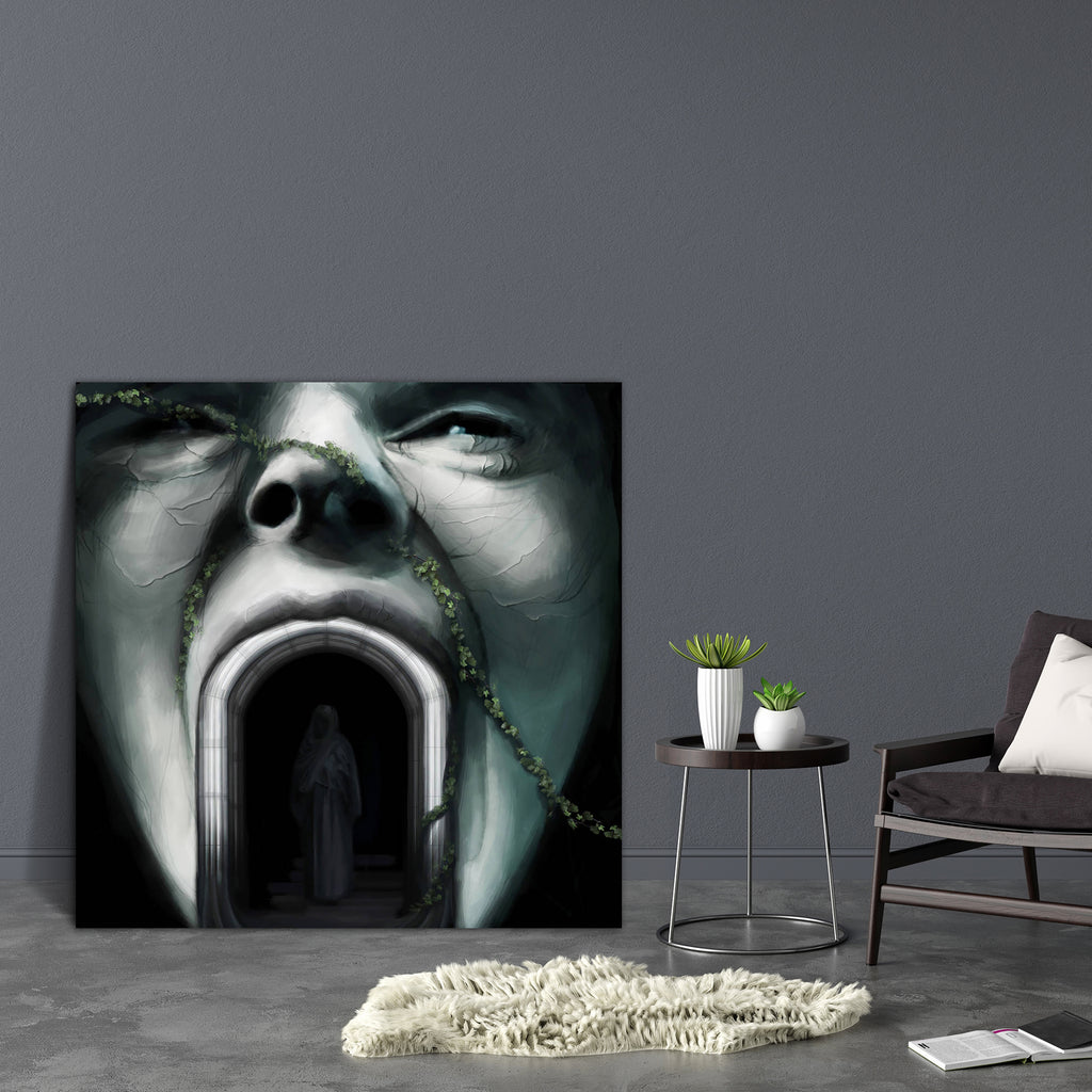 Human Face Artwork Canvas Painting Synthetic Frame-Paintings MDF Framing-AFF_FR-IC 5000319 IC 5000319, Abstract Expressionism, Abstracts, Architecture, Art and Paintings, Black, Black and White, Digital, Digital Art, Drawing, Fantasy, Geometric Abstraction, Graphic, Illustrations, Marble and Stone, Music, Music and Dance, Music and Musical Instruments, Paintings, People, Semi Abstract, Surrealism, human, face, artwork, canvas, painting, synthetic, frame, surreal, world, abstract, abstraction, arch, architec