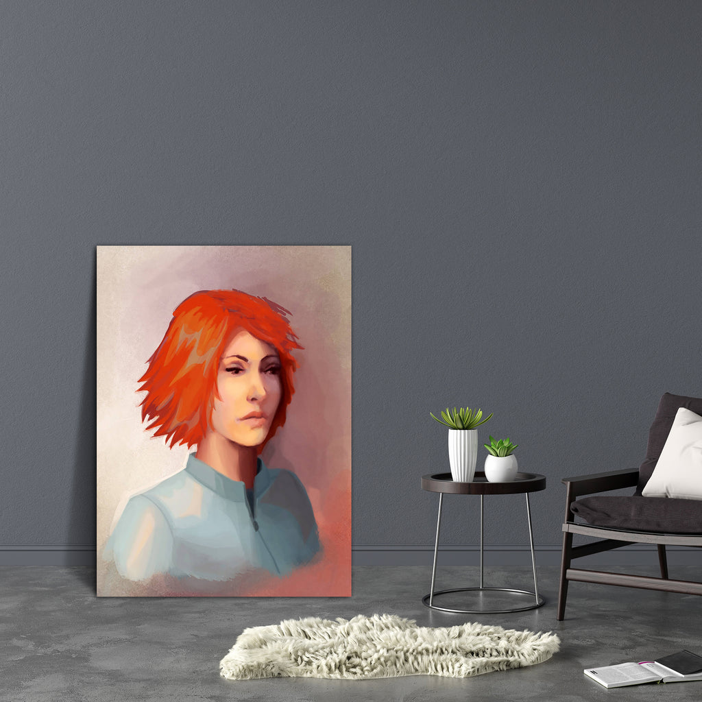 Young Redhead Woman Canvas Painting Synthetic Frame-Paintings MDF Framing-AFF_FR-IC 5000335 IC 5000335, Adult, Art and Paintings, Digital, Digital Art, Drawing, Graphic, Illustrations, Individuals, Paintings, People, Portraits, young, redhead, woman, canvas, painting, synthetic, frame, alone, art, attractive, beauty, bob, character, color, draw, face, female, girl, hair, head, illustration, look, one, paint, person, portrait, serious, artzfolio, wall decor for living room, wall frames for living room, frame