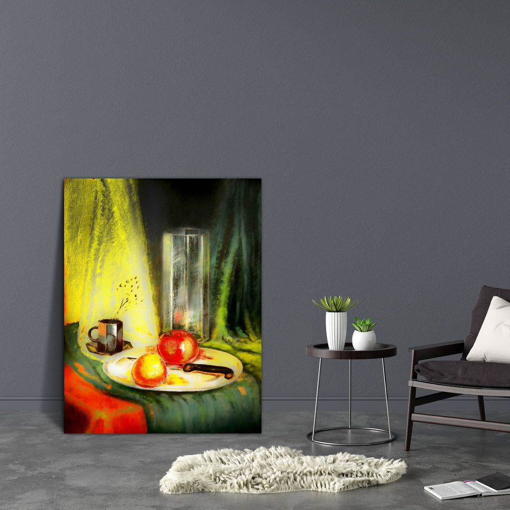 Apple & Clementine On Plate Canvas Painting Synthetic Frame-Paintings MDF Framing-AFF_FR-IC 5000342 IC 5000342, Art and Paintings, Black, Black and White, Cuisine, Food, Food and Beverage, Food and Drink, Fruit and Vegetable, Fruits, Illustrations, Paintings, Still Life, apple, clementine, on, plate, canvas, painting, synthetic, frame, acrylic, art, artistic, attractive, blade, brush, ceramic, citrus, cloth, coffee, colorful, cream, crystal, cup, diet, fabrics, glass, glossy, golden, green, handle, healthy,