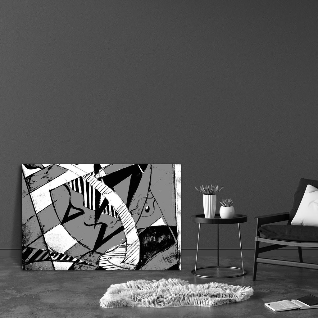 Abstract D2 Canvas Painting Synthetic Frame - Paintings MDF Framing - ArtzFolio.com